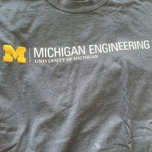 University of Michigan (UMich) engineering tshirt, navy blue